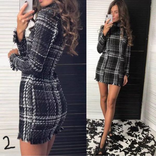 

women dresses gray grid womens winter plaid printed dresses fashion casual ladies bodycon shirts 2019 new arrival women clothing, Black;gray
