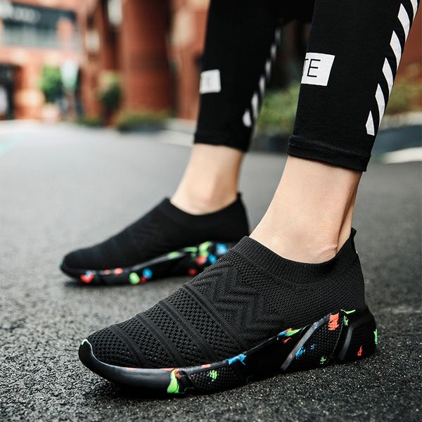 

spring new socks shoes one pedal ultralight pair shoes casual sports indoor tomorrow running hollow breathable weave