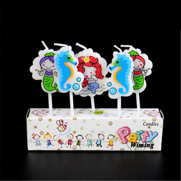 

mermaid birthday candle birthday party decorations kids baby children girls princess mermaid party supplies cake candle