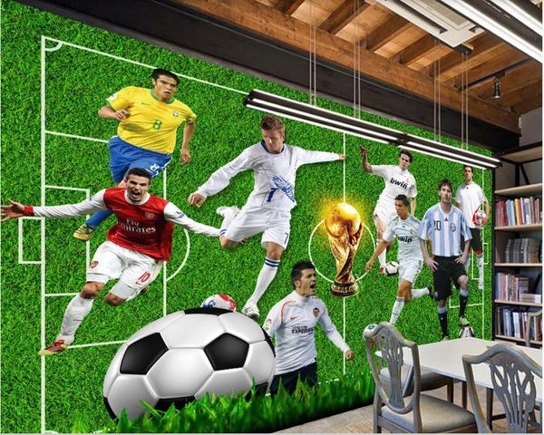 

3d room wallpaper custom p mural world cup star football stadium background wall decoration painting wallpaper for walls 3 d