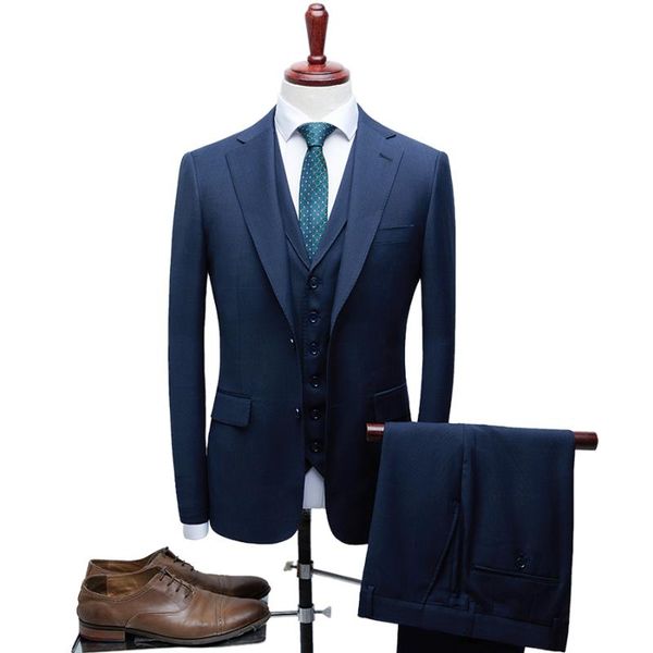 

шерстяной темно синий елочка портной slim fit свадебные костюмы для мужчин ретро джентльмен стиль на заказ мужской костюм из 3 частей, White;black