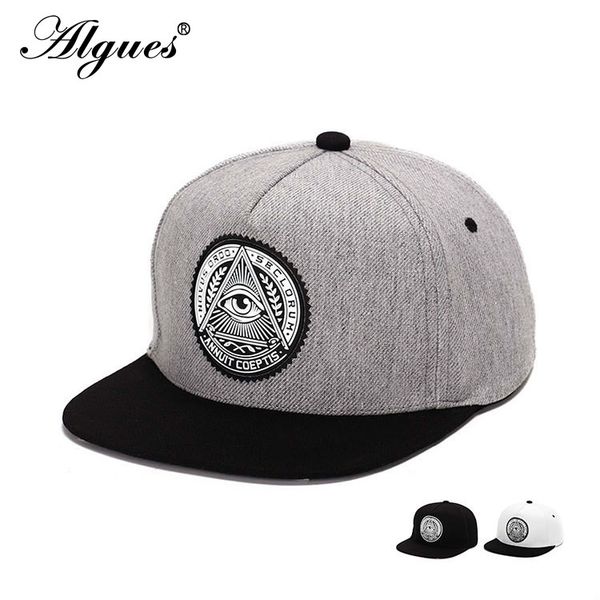 

классические 5 панели cotton snapback 3d бог глаза пластиковые патч mens flat брим бейсболки хип-хоп шляпа и колпачок для menwomen, Blue;gray