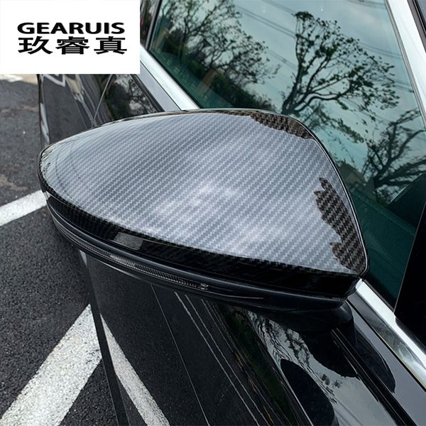 

car styling carbon fiber for a6 c8 2019 rearview mirror frame door mirror decoration covers stickers trim auto accessories