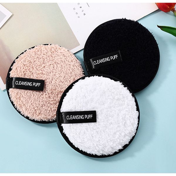 

1pc soft microfiber makeup remover towel face cleaner plush puff reusable cleansing cloth pads foundation face skin care tools