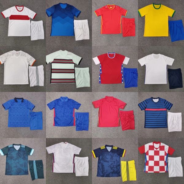 

mens 2020 2021 national team soccer jersey sets custom any name any number football jerseys kits shirts fast shipping white blue red, Black;yellow