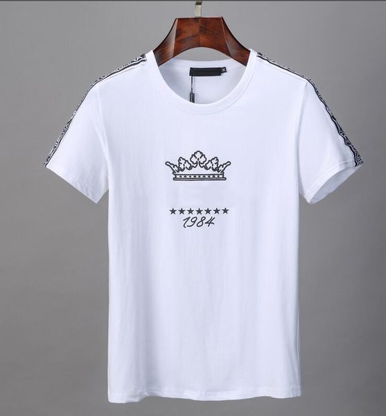 

2020new мужчины короткой футболка мода Сердитая цирюльник вышивка хлопок подкладка