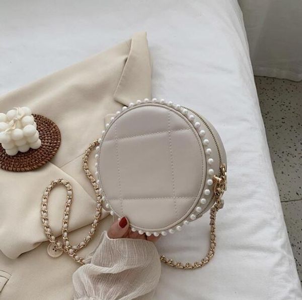 

diamond lattice small round bag lady mini shoulder bags fashion style women crossbody summer bag