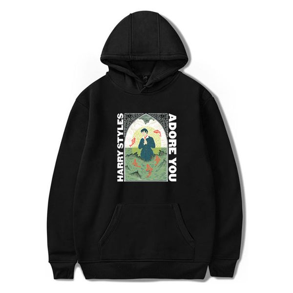 

2020 new arrival harry styles hoodies for men and women plus size, Black