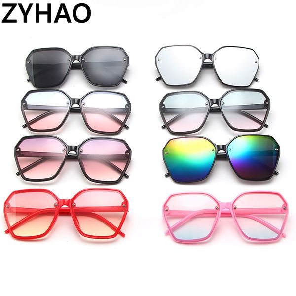 

2020 fashion children sunglasses girls boys vintage lovely colorful polygonal children sunglasses okulary uv400 oculos masculino, White;black