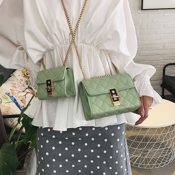 

2019 new fashion women brand designer small cross body bag mini chain mother and daughter shoulder bag plaid messenger bolso