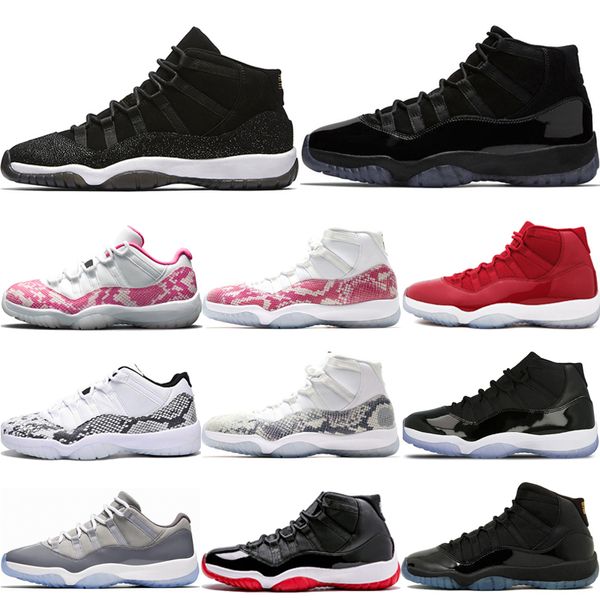 

11s prom night classic men basketball shoes 11 concord with 45 bred high low snakeskin gamma blue space jam sport sneakers trainers