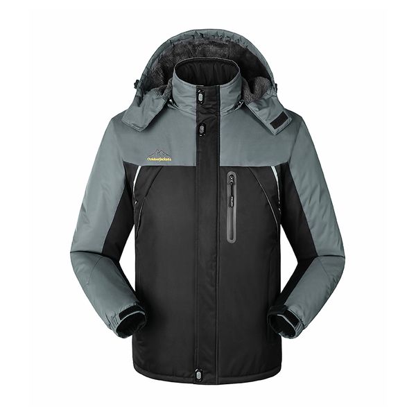 

2018 men's winter inner fleece waterproof jacket outdoor sport warm coat hiking camping trekking skiing male thermal 9xl jackets, Blue;black