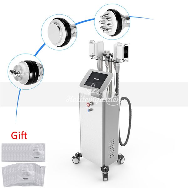 İki soğutma kolunun 10 adet zarları ücretsiz Sistem Ultrason kavitasyon RF Vücut Şekillendirme Güzellik Foton Makinesi Soğutma Profesyonel 2D