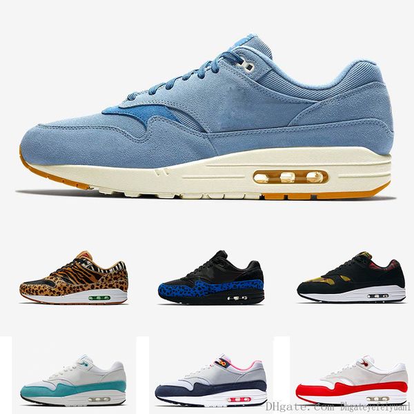 

new arrival 1 dlx atmos casual shoe animal pack 1s 87 leopard men women classic athletic zapatos trainers size 36-45