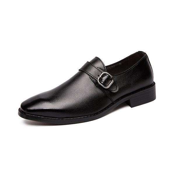 

2020 new cross-border large size monk shoes monk shoes mengke shoes fashion mens hair stylist, Black