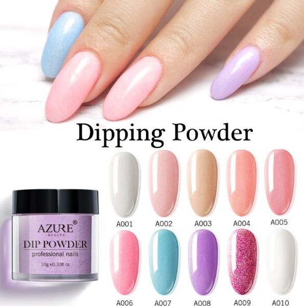 

40 цветов розовый синий блестящий Погружение Powder Base Top Coat наборы DIY Dip ногтей порошо