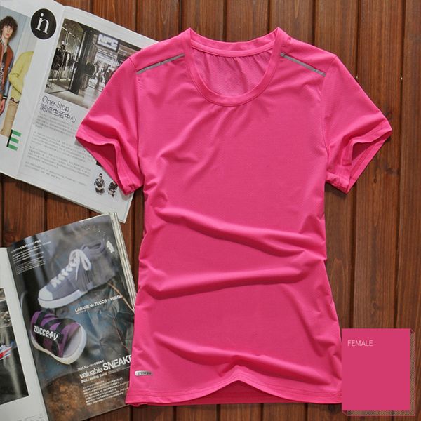 

женщины спорт дизайнерские футболки женщины моды дышащая quick dry короткие рукавом женщины повседневная дизайнерские футболки, White