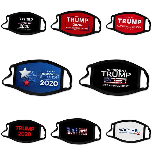 

designer trump active protective masks boys girls cartoon mouth face masks kids breathable earloop washable reusable cotton mas #957, Black