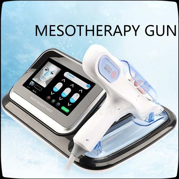 

wrinkle removal no needle equipment mesotherapy gun radio frequency rf meso fade facial spots facial skin beauty device, Black;white