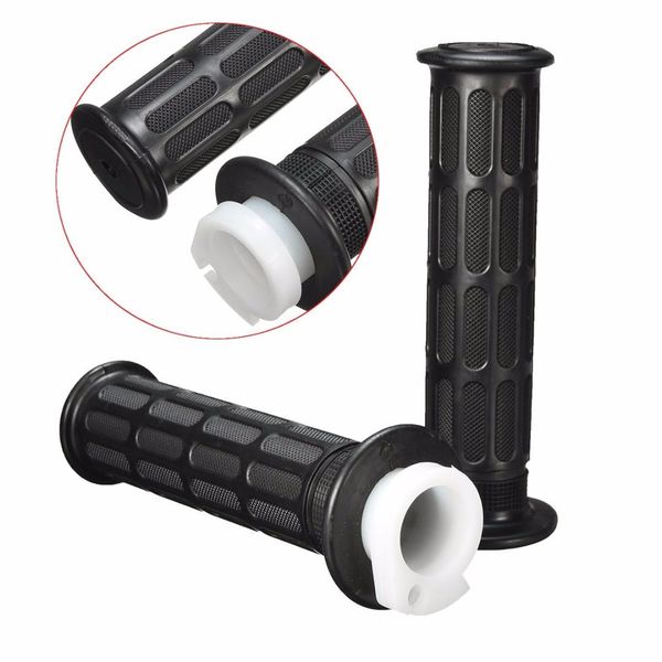 

2pcs hand grips motorcycle throttle cable tube handle for mx dirt bike black rubber inner diameter1.7cm 2.7cm