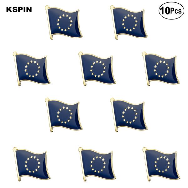 

european union flag lapel pin flag badge brooch pins badges 10pcs a lot, Gray