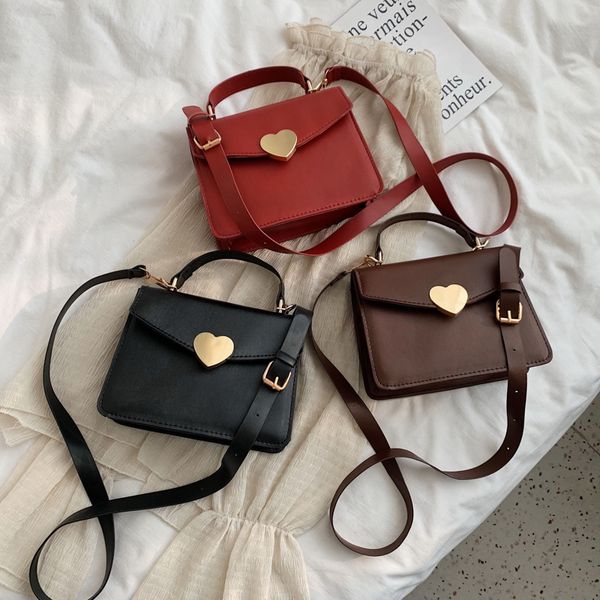 

classics women small square leather bag ladies concise fashion handbag retro shoulder messenger bag mobile phone bolsa feminina