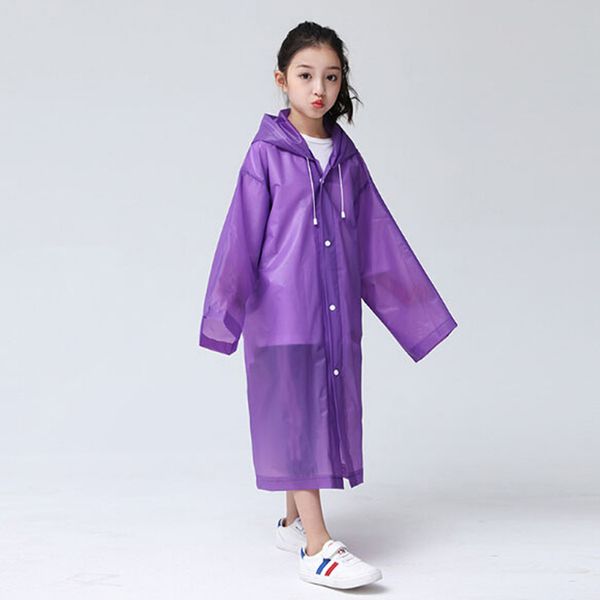 

transparent fashion frosted child raincoat girl and boy rainwear outdoor hiking travel rain gear coat for children