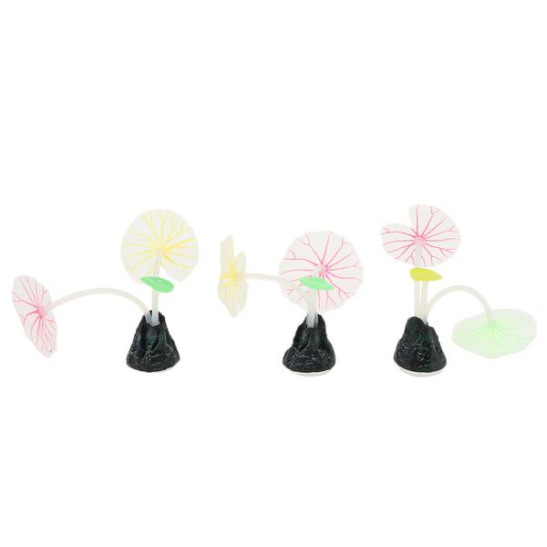 

beautiful cool lotus leaves mushrooms silicone ornaments for aquarium fish tank