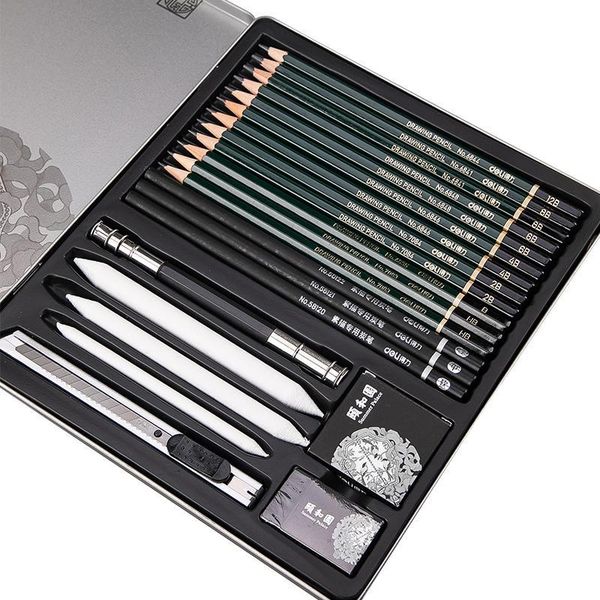 2019 Deli Sketching Art Set Profesional Sketch Charcoal Pencils Art Painting Drawing Pencil Chinese Summer Palace Art Supplies T8190617 From Dayao01