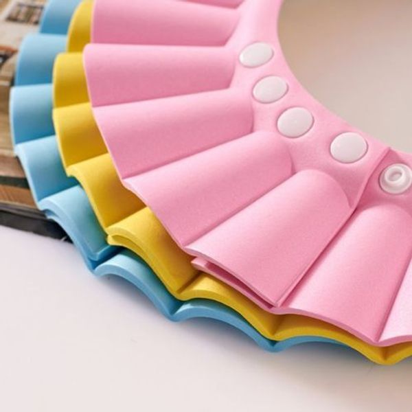 

adjustable soft baby kids child waterproof shampoo bath shower cap hat sun visor