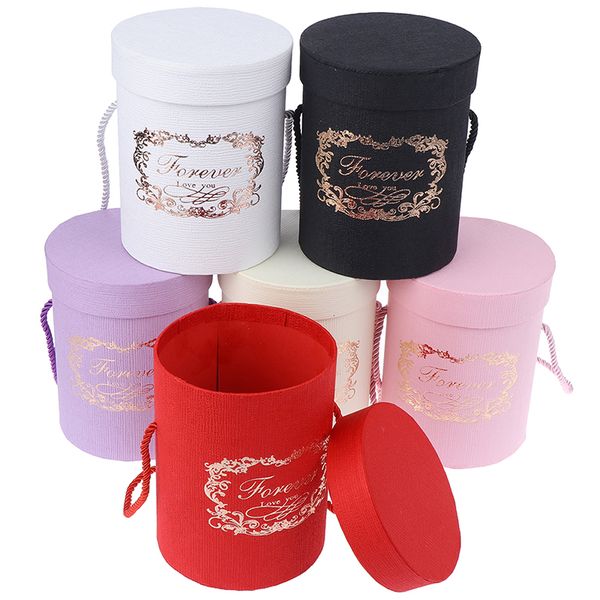 

круглый цветок бумажных коробок bucket флорист упаковка для подарков box подарочных коробок конфеты венчания партии питание 165 * 120мм