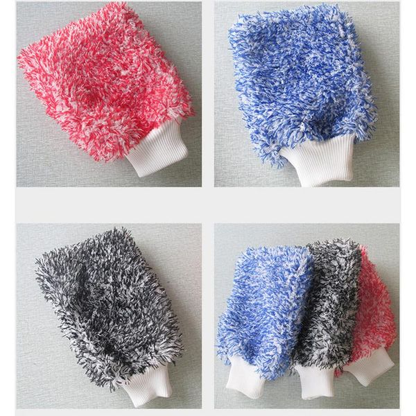 

car cleaning gloves household absorbent long plush cleaning gloves wet and dry car wash