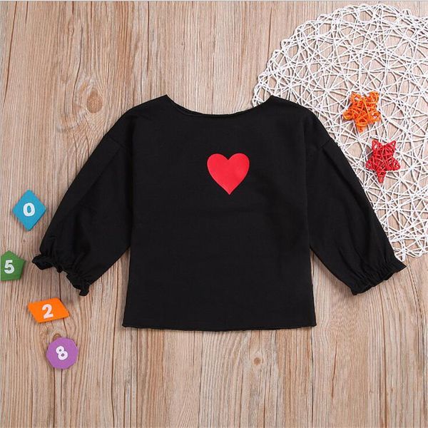 

2019 spot springchildren's t-shirt europe and the united states foreign trade explosions in the children's love print long-slee, Blue