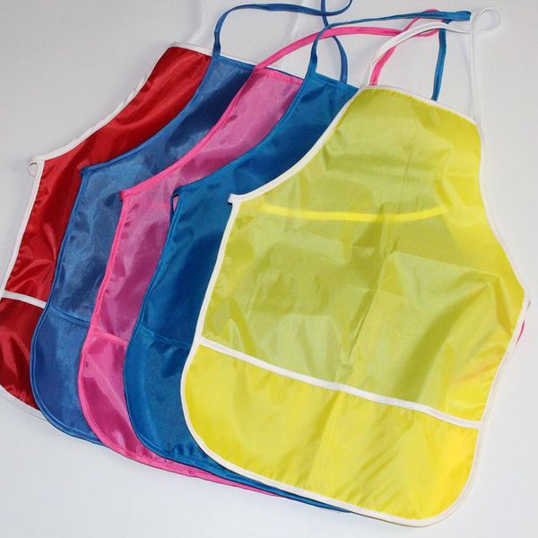 

waterproof nylon cover kid children painting drawing sleeveless protective apron 47.5cm x 34cm