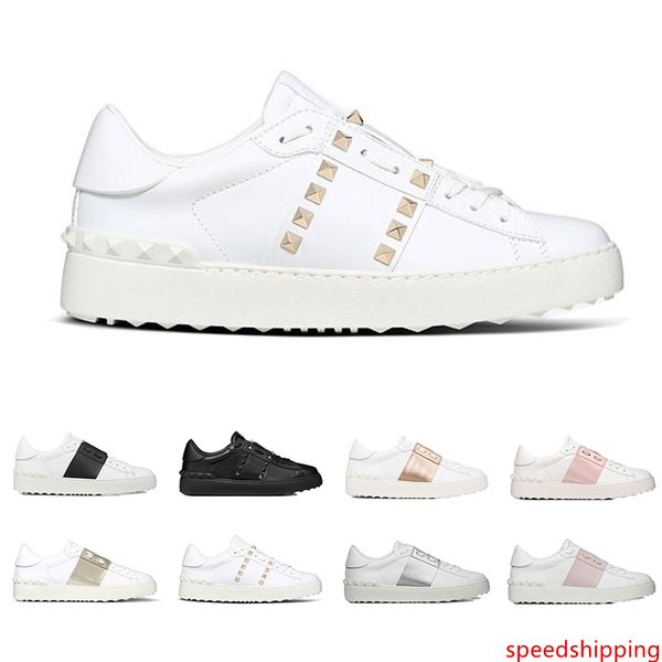 

with designer shoes fashion luxury sneakers for men women white black red genuine leather casual shoe jogging walking with