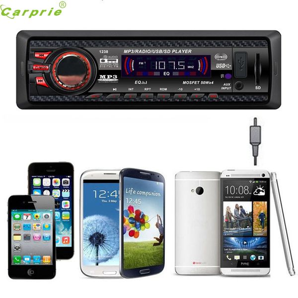 

franchise car audio stereo in dash fm with mp3 player usb sd input aux receiver 1238 built-in usb input #0425