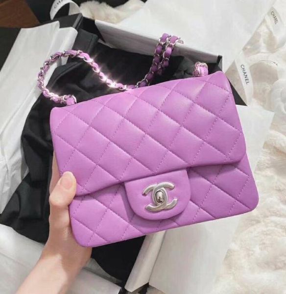 

fashion classic style sheepskin pattern chain shoulder bag luxury ladies messenger bag small 17cm handbag