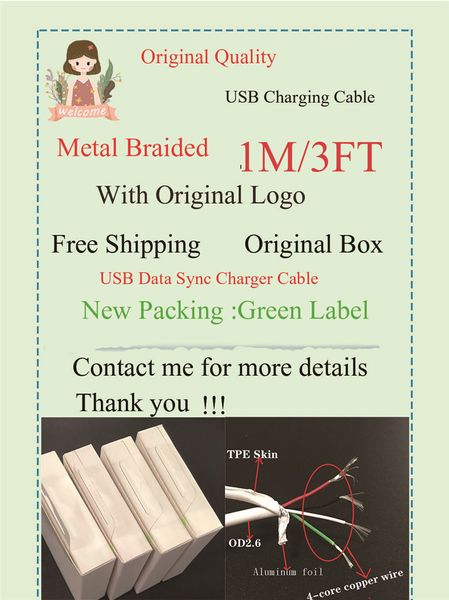 

1m 3ft 2m 6ft micro usb charger cable type c sync data cable for samsung s9 s8 s7 note 8 high speed charging with retail box