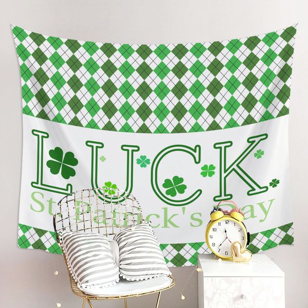 

st patricks day lucky clover wall tapestry home decoration wall hanging for bedroom living room