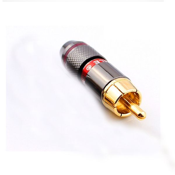 

pure copper plating rca plug lockable rca audio signal lotus plug welded sockt assemble 6.5mm wire rod audio signal plug