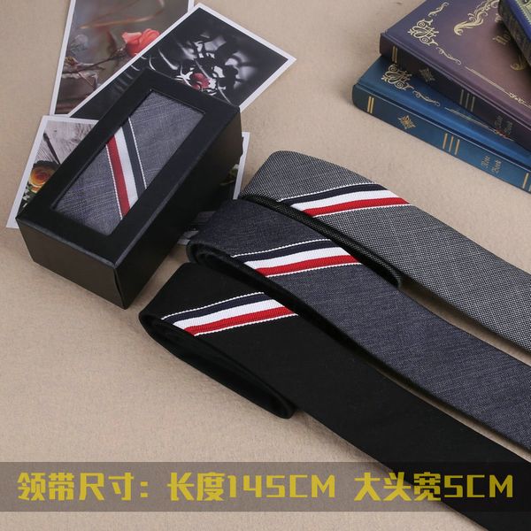 

three-color ribbon tie mens and womens dress and blue web stripe tie 5cm narrow version-gift box, Blue;purple