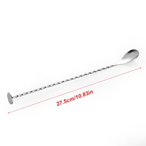 

1pc stainless steel cocktail stirrer ladle mixing bar puddler long-handled drink mixer coffee spoon stirring