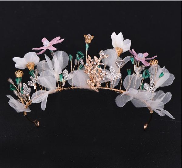 

new korean flower headband crown children's show dress accessories, Silver