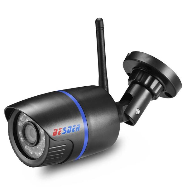 BesLder BES-JW201-6024PB 1080P Ao ar livre WiFi IP Câmera de IP 3.6mm Lente Ao Ar Livre Camera Onvif Suporte 64G TF Cartão - Black US Plug