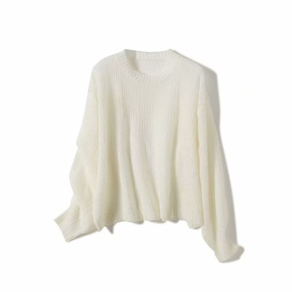 

european and american fashion tb35-19158 jumper hubble-bubble sleeve squares, White;black