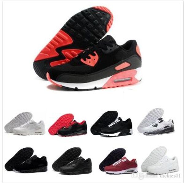 

2019 new men womens outdoor shoes classic 90 men and women running shoes sports trainer air cushion surface breathable sports shoes