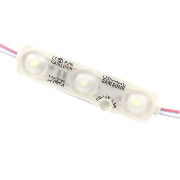 

high brightness samsung 3 leds led module light waterproof ip68 led sign lighting smd 5630 led light dc 12v
