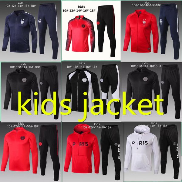 

Kid track uit 2018 2019 jordam x hoodie urvetement 18 19 training uit mbappe football jacket pogba track uit, Black;yellow