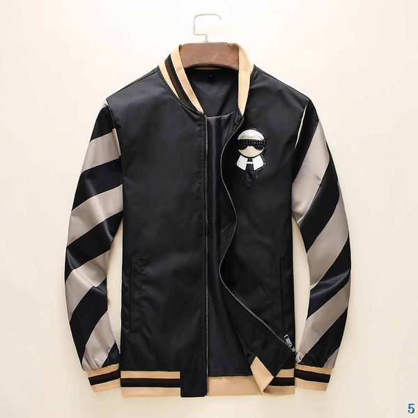 

designer jacket for men simple fashion jacket hit color stand collar jacket tide trand luxury casual wear youth college size m-3xl5, Black;brown