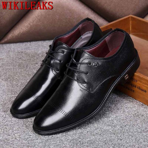 

mens dress shoes formal oxford shoes for men office wedding men zapatos de hombre para vestir calzado hombre zapato, Black
